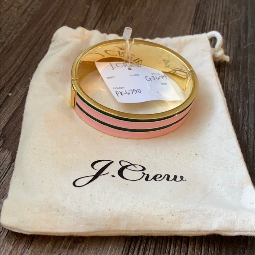 J CREW bangle bracelet pink and green